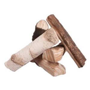 Elemente decorative ceramice aspect lemn, set 5 bucăți
