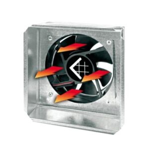 Ventilator 12V distribuție aer cald, 125 mm, silențios