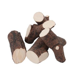 Set lemne ceramice lavabile nuc pentru biosemineu