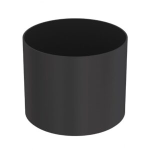 Capac condens horn 100mm negru din oțel