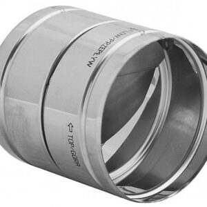 Clapeta automată ventilator 125mm din inox pentru semineu