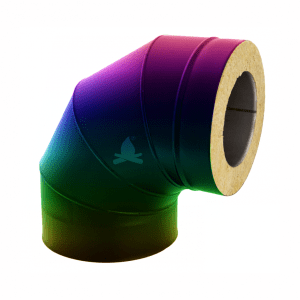 COT TUB INOX IZOLAT - RAL FI180 - 90GR