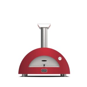 Cuptor pe lemne 2 Pizze Moderno - Rosu