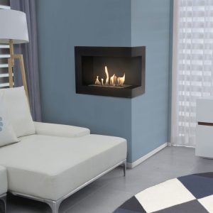 DELTA negru colt dreapta - 60 x 48 x 28 cm