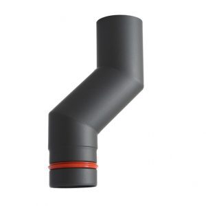 Racord cot 100mm deviere S, oțel negru