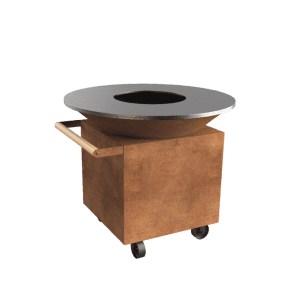 Gratar OFYR Corten 120 PRO cu vatra de gatit pe lemne