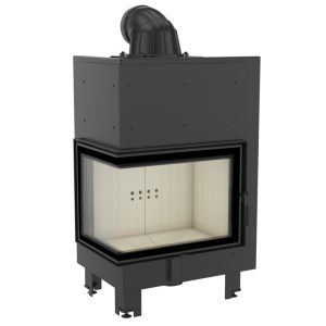 Focar șemineu Kratki MBZ130 cu sticlă stânga, 14 kW