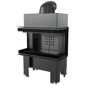 Focar șemineu Kratki NBC 68/26 trei laturi, samota neagră