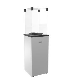 Semineu pe gaz mobil alb Kratki, 4.9-8.2 kW