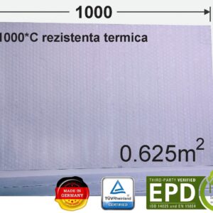 Placă izolatoare Silca 250KM pentru șemineu, 25 mm