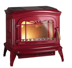Soba din fontă Bradford 9kW roșu, clasa A