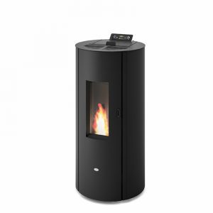 Soba pe peleti semirotunda Eva Calòr 8 kW pentru apartament