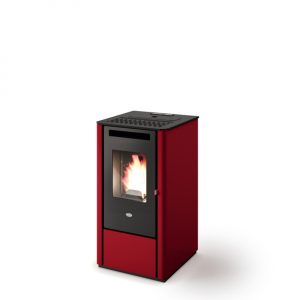 Soba pe peleti Eva Calòr rosie, 9.5 kW, ventilatie fortata