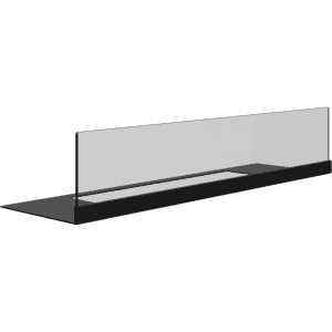 Paravan sticlă securizată 650mm pentru biosemineu Bravo