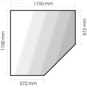 Sticlă protecție pardoseală colț din sticlă securizată