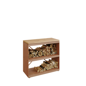 Stocator lemne OFYR corten cu blat de lucru