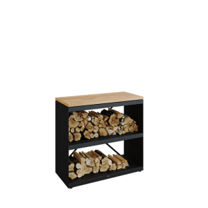 Stocator lemne OFYR negru cu blat de lucru