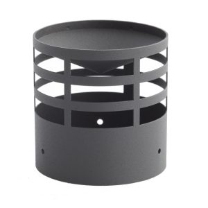 Terminal evacuare peleti inox 80mm negru