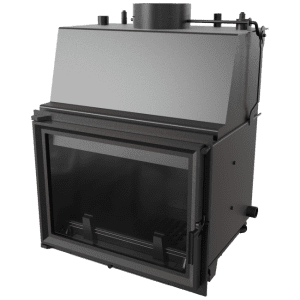 Viziune din fata a focarului termocamin z150 tip centrala