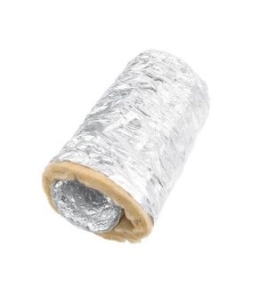 Tubulatură flexibilă izolata vata 100mm pentru sisteme HVAC