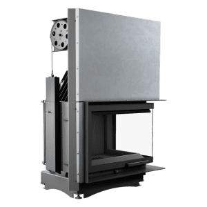 Focar semineu Z160 sticla dreapta cu deschidere verticala