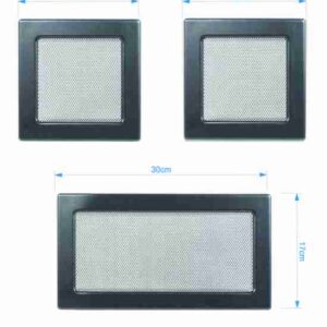 Set 3 Grile Graphit pentru Semineu