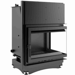 Termosemineu Kratki Z150 sticlă colț dreapta, 12 kW