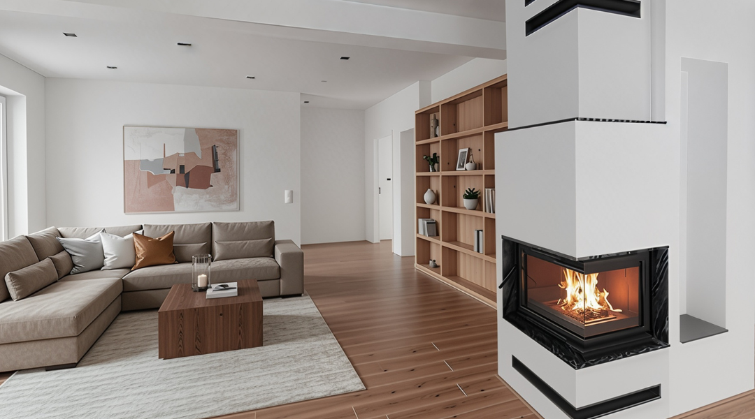 Semineu modern geam lateral Sovata