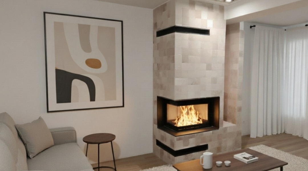 Semineu modern geam lateral Deda Bistra.