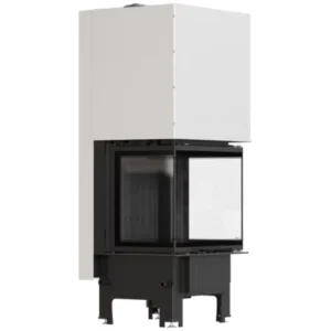 Focar semineu Regnor 600/400 3 laturi, samota neagra, 7 kW