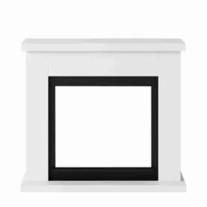 Mască șemineu electric albă elegantă