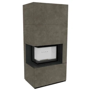 Focar semineu Flotek sticlă stânga, modular Kratki Box, 8 kW
