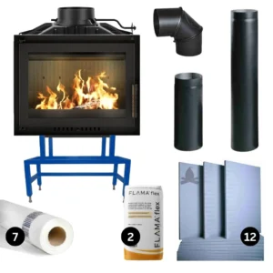 Focar fontă Bergen 8kW Pachet PRO complet