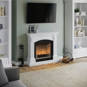 Semineu decorativ lumanari TAGU ZenFlame, alb