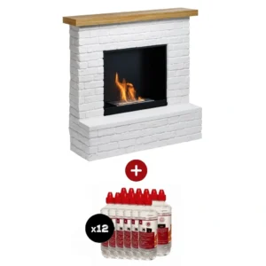 Semineu bioetanol TAGU Rolf sculptură Brick White