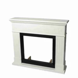 Masca șemineu MDF alb decorativă, 1100 mm