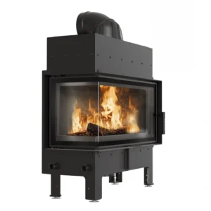 Focar semineu Flotek L 12kW sticlă stânga, samota neagră