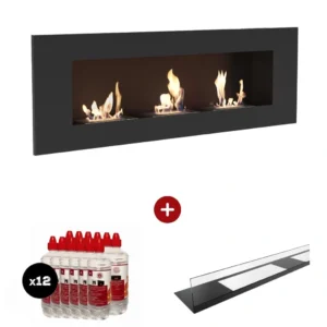 Pachet biosemineu DELTA 3 panoramic cu sticlă și bioetanol