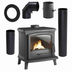 Soba fontă Norik 6-9kW cu piese racordare PRO