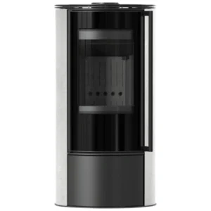 Soba Erik alb natural cu samota neagra 5.5 kW