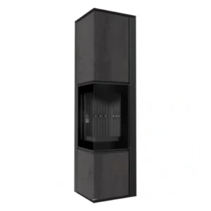Soba modernă Tora cu sticlă pe colț stânga, 8 kW