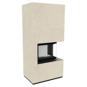 Șemineu modular Kratki Flotek sticlă dreapta, 8 kW