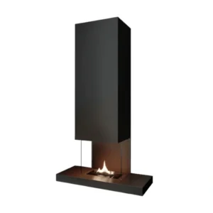 Semineu perete Tenderflame RIFF negru