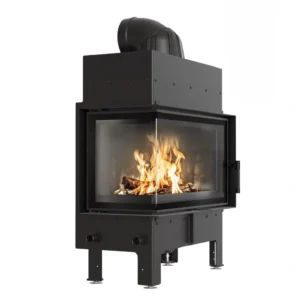 Focar Flotek M 10kW cu sticlă stânga și șamotă neagră