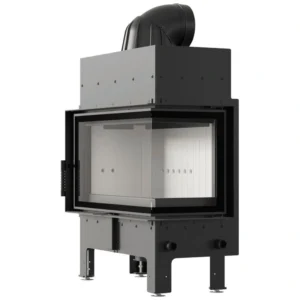 Focar șemineu Kratki FLOTEK M 10kW sticlă dreapta