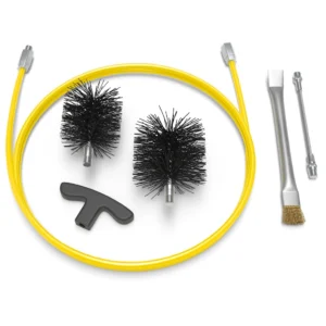 Set curatare tubulatura peleti - 3m cu perie fi80 + fi100 + racleta + conexiune flexibila