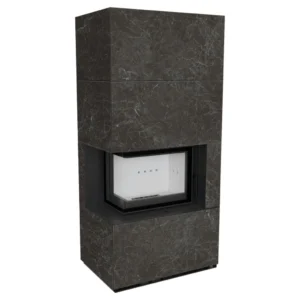 Șemineu modular Kratki Flotek Box cu focar colț stânga 8 kW