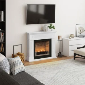 Semineu decorativ TAGU ZenFlame Lightstone alb