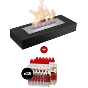 Biosemineu INDIA Max negru mobil cu 12L bioetanol