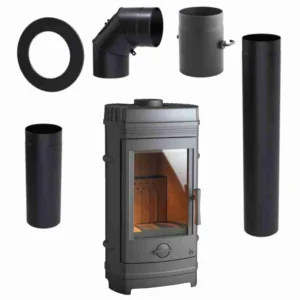 Soba din fontă Invicta Cassine 10-15kW cu set de racordare PRO